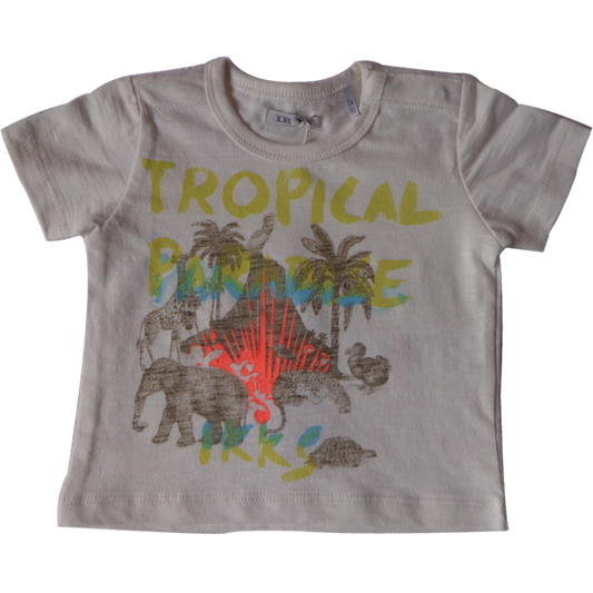 T-shirt Blanc IKKS "Tropical Jungle"