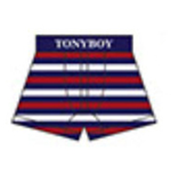 Boxer Tony Boy blanc avec Rayures