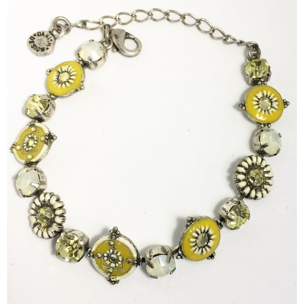 Bracelet Pilgrim avec ornements jaune