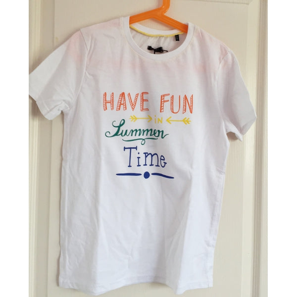 T-shirt IKKS Blanc "Have fun Summer Time"